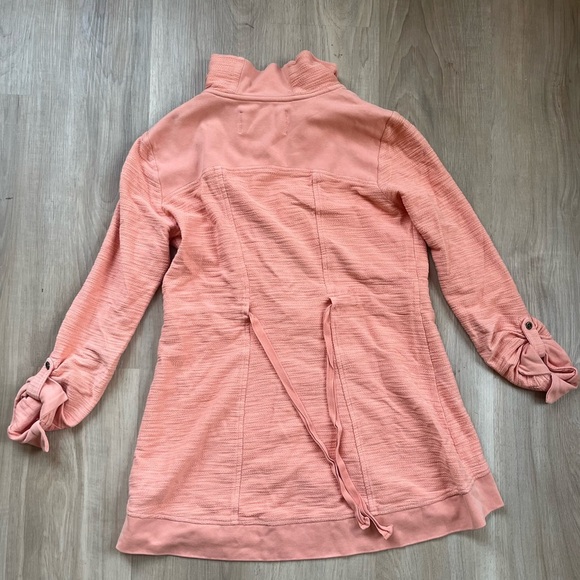 ANTHROPOLOGIE “Saturday Sunday” Coral Pink Jacket with tied back. Size S - Picture 4 of 12